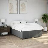 Maison Chic Posteljni okvir - Dvoposteljna postelja - Zakonska postelja brez vzmetnice temno siv 160x200 cm blago-J4383, (21765864) | Shoptok.si