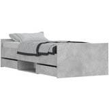  The Living Store Posteljni okvir z vzglavjem in vznožjem betonsko siv 90x200 cm - Posteljni Okvir, (21448945) | Shoptok.si