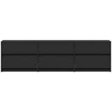 TV ormarić s LED svjetlima crni 180x34x50 cm konstruirano drvo | shoptok.hr