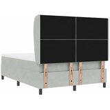  s opruga kutije Svijetlo siva 190 x 140 cm Baršun | shoptok.hr