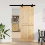  Klizna vrata NARVIK Prirodna i crna 80 x 210 cm (152,5 cm) | shoptok.hr