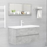  Kupaonsko ogledalo boja betona 90x10,5x37 cm konstruirano drvo | shoptok.hr