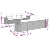  9-dijelni set vrtnih sofa s jastucima crni od poliratana | shoptok.hr