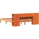 Krevet s regalom za knjige bez madraca 200x200 cm od borovine | shoptok.hr