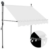 Maison Chic Ročno zložljiva tenda - Senčniki z LED lučkami 200 cm krem, (22041638) | Shoptok.si