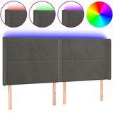  LED uzglavlje tamnosivo 163x16x118/128 cm baršunasto | Eponuda.com