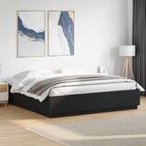 Okvir kreveta s LED svjetlima crni 200x200 cm konstruirano drvo | shoptok.hr