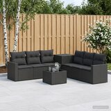  Set sofe 8 kom. Crna Poli Rattan i čelik | shoptok.hr