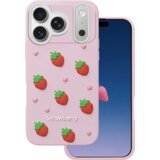 Onasi Jagoda silikonski ovitek za iPhone 17 Pro - roza | Shoptok.si