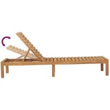  Ležalnik 2 kosa trdna tikovina, (20661183) | Shoptok.si