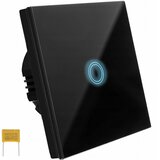Malatec Pametno podometno touch stikalo na dotik stekleno z LED črno, (20458986) | Shoptok.si
