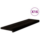  Gazišta stepenice 16 kom tamnosmeđi 90x25x2 cm masivna hrast | Eponuda.ba