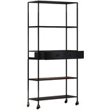 Maison Chic Knjižna omara - Knjižni regal 80x35x180 cm robusten mangov les in železo, (21726172) | Shoptok.si