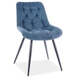 Stolica PRAGA - samt tkanina - plava | shoptok.hr