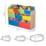 Kinder Home dečija drvena polica sa 3 nivoa i 9 kutija šarena ( JVTR-3090 ) | ePonuda.com