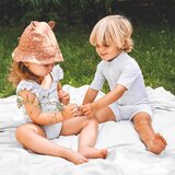 Liewood kopalni pajac z rokavi max seersucker sea blue | Shoptok.si