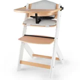 Kinderkraft dječja stolica za hranjenje enock™ wood and white z blazino grey