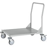 Kongamek ploski voziček iz nerjavnega jekla, 1 nakladalna površina, nosilnost 200 kg | Shoptok.si