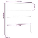  Uzglavlje crno 96 x 4 x 100 cm od masivne borovine | shoptok.hr