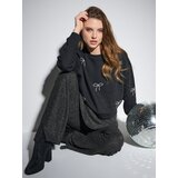 Sinsay Flare hlače s metalnom niti | shoptok.hr