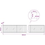  Gabion s žicom debljine 5 mm i mrežom 10x10 cm 350x20x50 cm | shoptok.hr