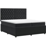  Boxspring krevet s madracem Crna 200 x 200 cm Baršun | shoptok.hr