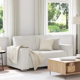 vidaXL Dvosedežna garnitura Bela 120 cm Umetno usnje | Shoptok.si