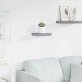  Plutajuća zidna polica siva 23 x 23,5 x 3,8 cm MDF | shoptok.hr