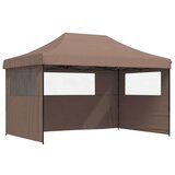 Šator za svadbe - šator za zabave Smeđa 292 x 440 x 315 cm Oxford tkanina - Smeđa s dvije bočne zidove Da | shoptok.hr