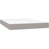 vidaXL Box spring posteljni z vzmetnico svetlo siv 140x190 cm blago | Shoptok.si
