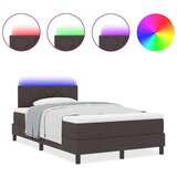 Box Postelja z vzmetnico z vzmetnico Temno rjava 120 x 200 cm blago, (5000127290) | Shoptok.si