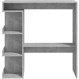 vidaXL Barski stol sa stalkom boja betona 100 x 50 x 101,5 cm iverica | shoptok.hr