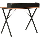 vidaXL vodaXL Pisalna miza črna in rjava 80x50x84 cm | Shoptok.si