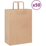 vidaXL Papirnate vrećice 50 kom s ručkama smeđe 32x17x44 cm | shoptok.hr