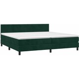  Krevet s oprugama i madracem tamnozeleni 200x200 cm baršunasti | shoptok.hr