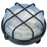 Okrogla LED stenska in stropna svetilka (7 W, Ø x V: 200 x 105 mm, Črna, Toplo bela)