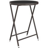  3-dijelni vrtni bistro set poliratan i kaljeno staklo smeđi | shoptok.hr