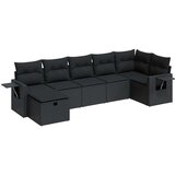 vidaXL 7-dijelni set vrtnih sofa od poliratana s jastucima crni | shoptok.hr