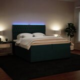  Krevet s oprugama i madracem tamnozeleni 200x200 cm baršunasti | shoptok.hr
