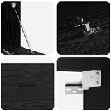 vidaXL Ormar za Zid Crni hrast 60 x 36.5 x 35 cm Konstruirano drvo | shoptok.hr