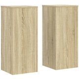 Furnova Stojalo za rastline 2 kosa sonoma hrast 30x30x70 cm inž. les, (21922110) | Shoptok.si