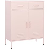 vidaXL omara za shranjevanje roza 80x35x101,5 cm jeklo | Shoptok.si