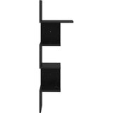  Polica na zidu Zidna montaža Crna 32 x 21 x 107 cm | Shoptok.si