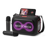SOONBOX Prijenosni bluetooth karaoke zvučnik sa dva mikrofona S3000 crni | Eponuda.ba