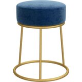  Okrogel stolček moder žamet | Shoptok.si