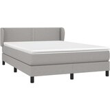  Box spring s madracem svjetlosivi 140x200 cm od tkanine | shoptok.hr