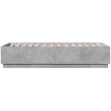  Okvir kreveta s LED svjetlima boja betona 100 x 200 cm drveni | shoptok.hr