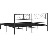  Metalni okvir za krevet s uzglavljem crni 180x200 cm | Eponuda.com