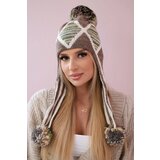 Kesi Women's cap with long ears Eunika K322 cappuccino+ecru | shoptok.hr