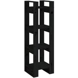 Furnova Knjižna omara/pregrada črna 41x35x125 cm trdna borovina, (21932646) | Shoptok.si